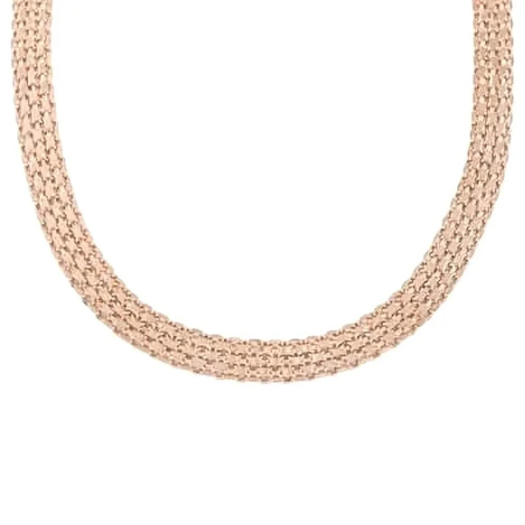 Bismark Chain In 14kt Rose Gold Vermeil Over 925 Sterling Silver Necklace - Picture 7 of 8